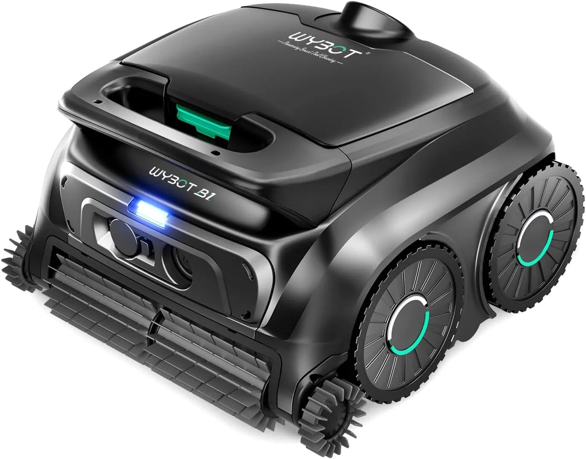 Zwembadrobot B1 met 100 minuten, 1,5 uur, Intelligente navigatie, app-bediening, zwart en groen