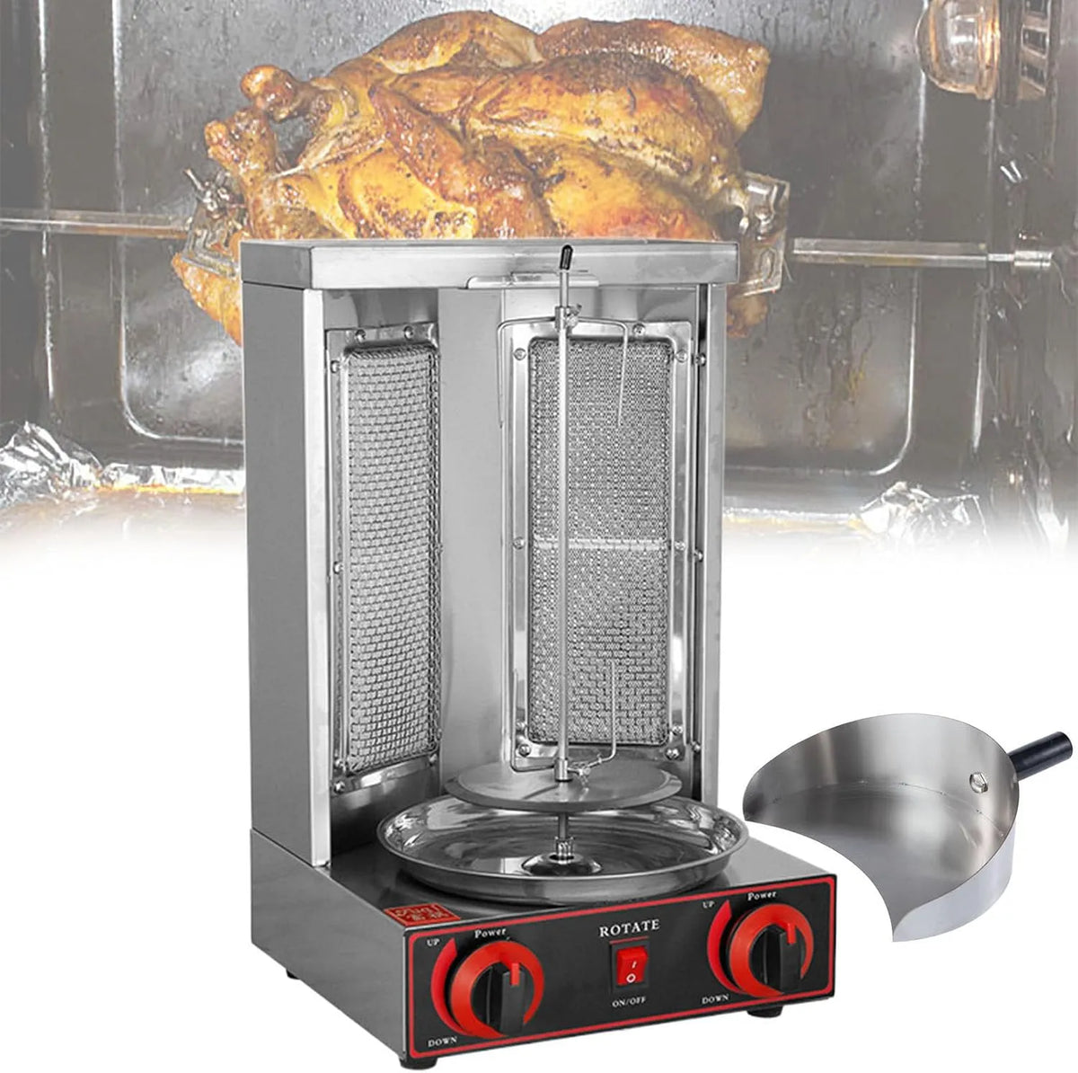Machine met 300 x 300 x 490 mm, 80 W, 220V, 24 uur en RVS, met 2 Branders