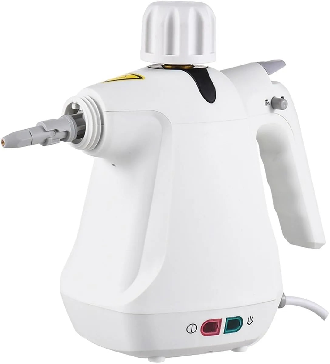 Hogedrukreiniger met 1000 W, 3,0 bar, 350 ml, 10 minuten, 2 minuten, waterreservoir, hogedrukstoom en 10 accessoires