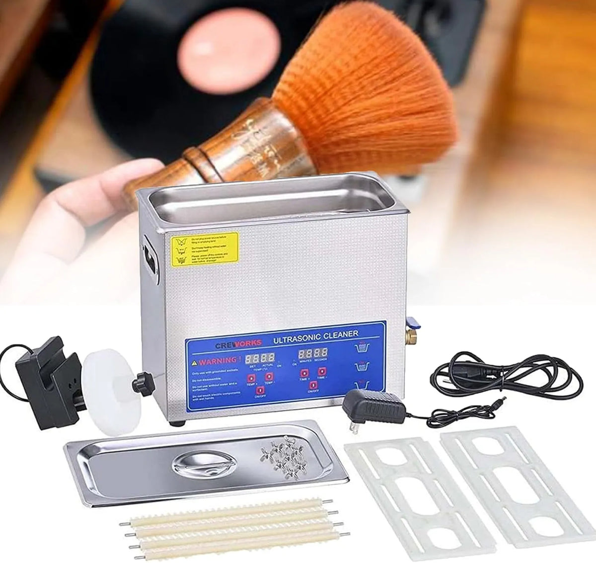 Ultrasoonreiniger, 180 W-Machine Voor Platen Van 6 L, Ultrasone Reiniger Voor Vinylplaten, Timing Van 0~30 Minuten