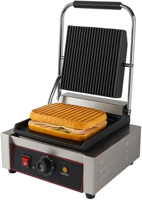 Panini Professionele elektrische grill met 0-300 °C en 1,8 kW
