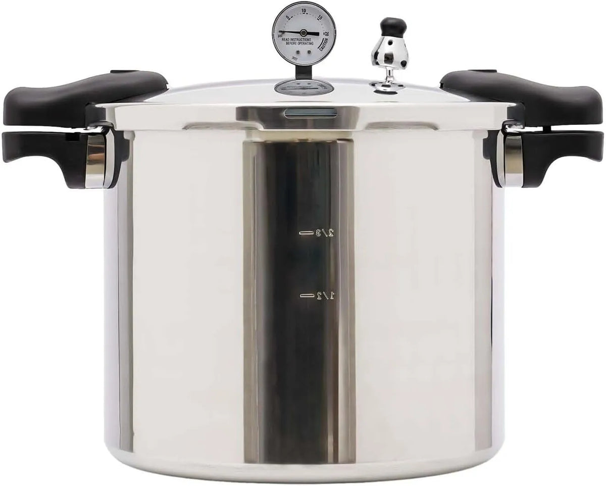 Snelkookpan met 22L, 32 x 28,0 cm, 90 Kpa, aluminium, hogedrukstoom en zilver