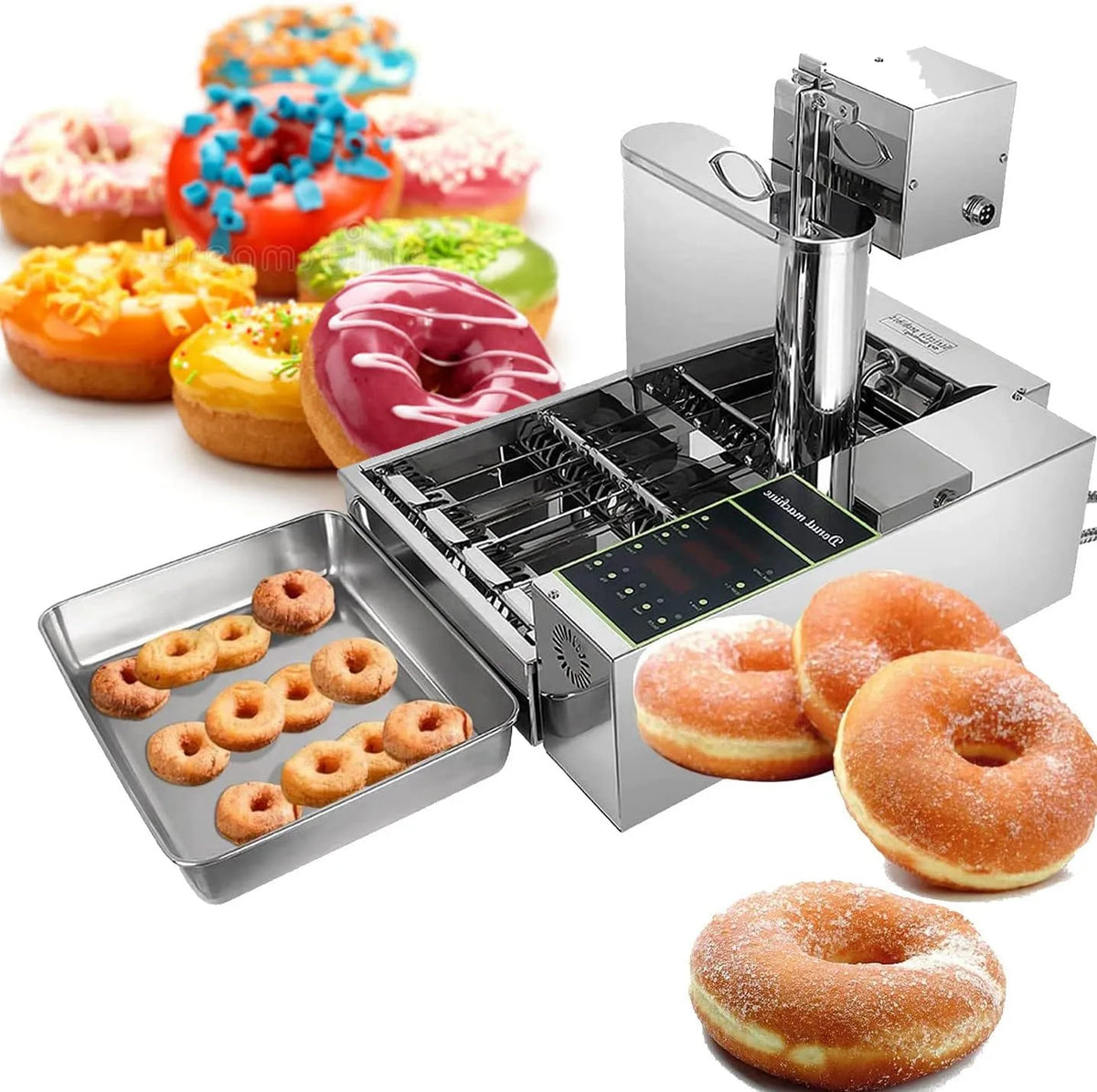 Maker Donut Machine met 6L, 220V, regelbare thermostaat en RVS
