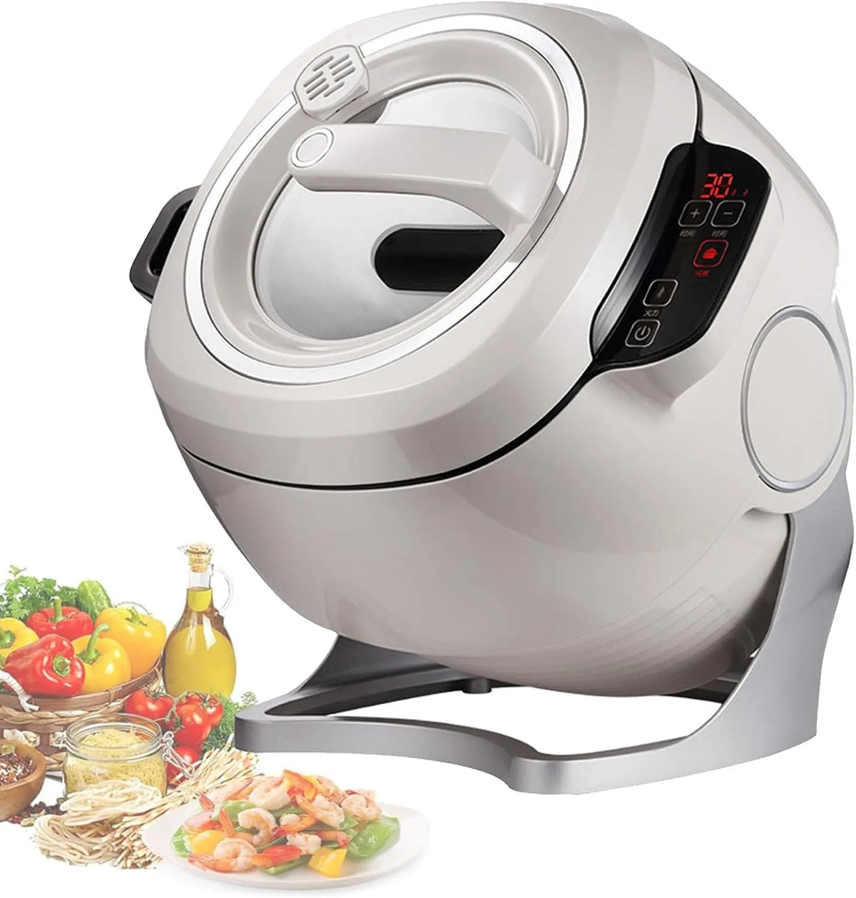 Keukenmachine, 6L, 2000 W, Trommeltype Keukenmachine met Smart aanraakbediening
