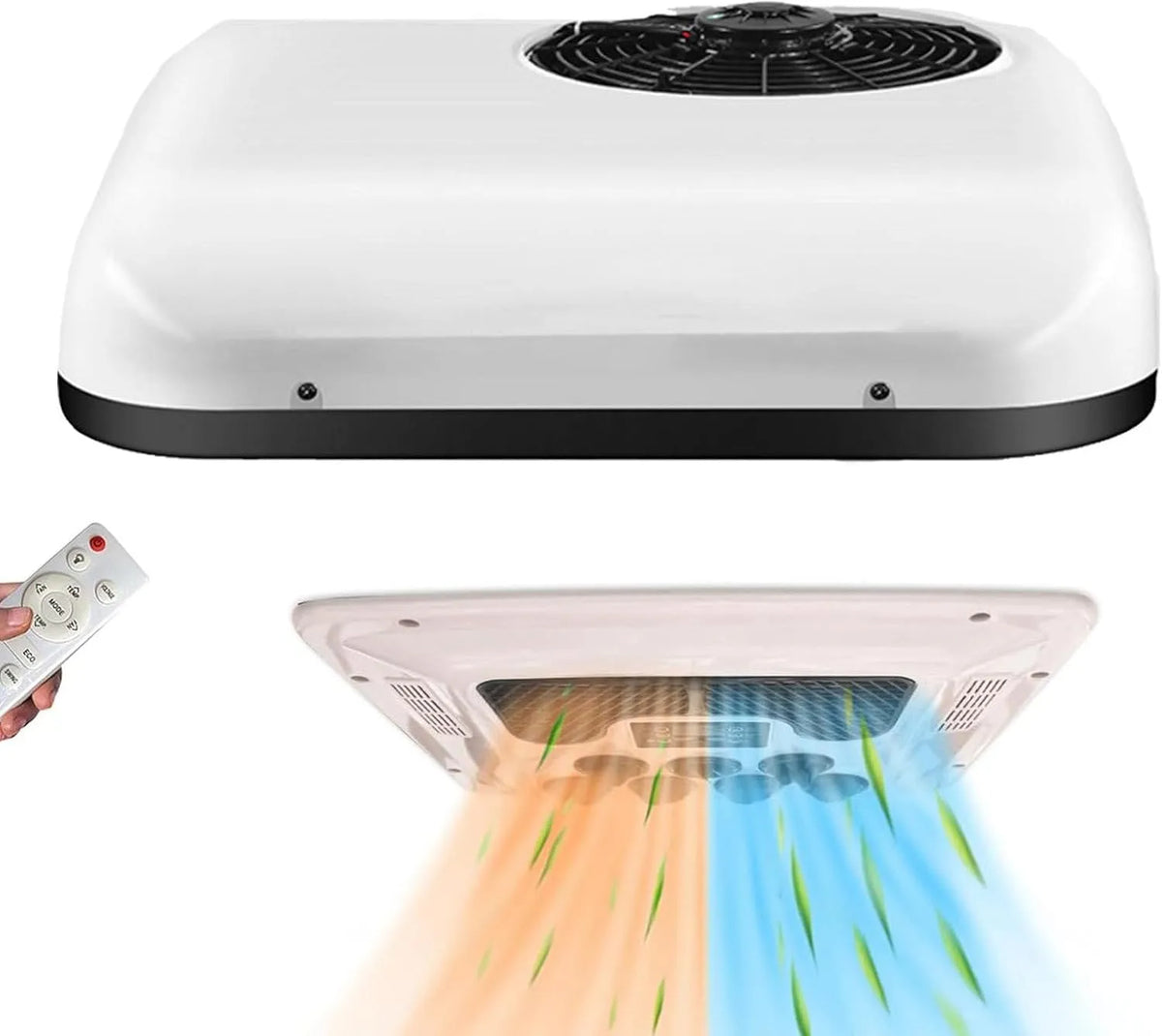 Mobiele airconditioner, 12V dakairconditioner voor campers, 12V/24V parkeerairconditioning, boten en trailers 24V, compatibel met campers