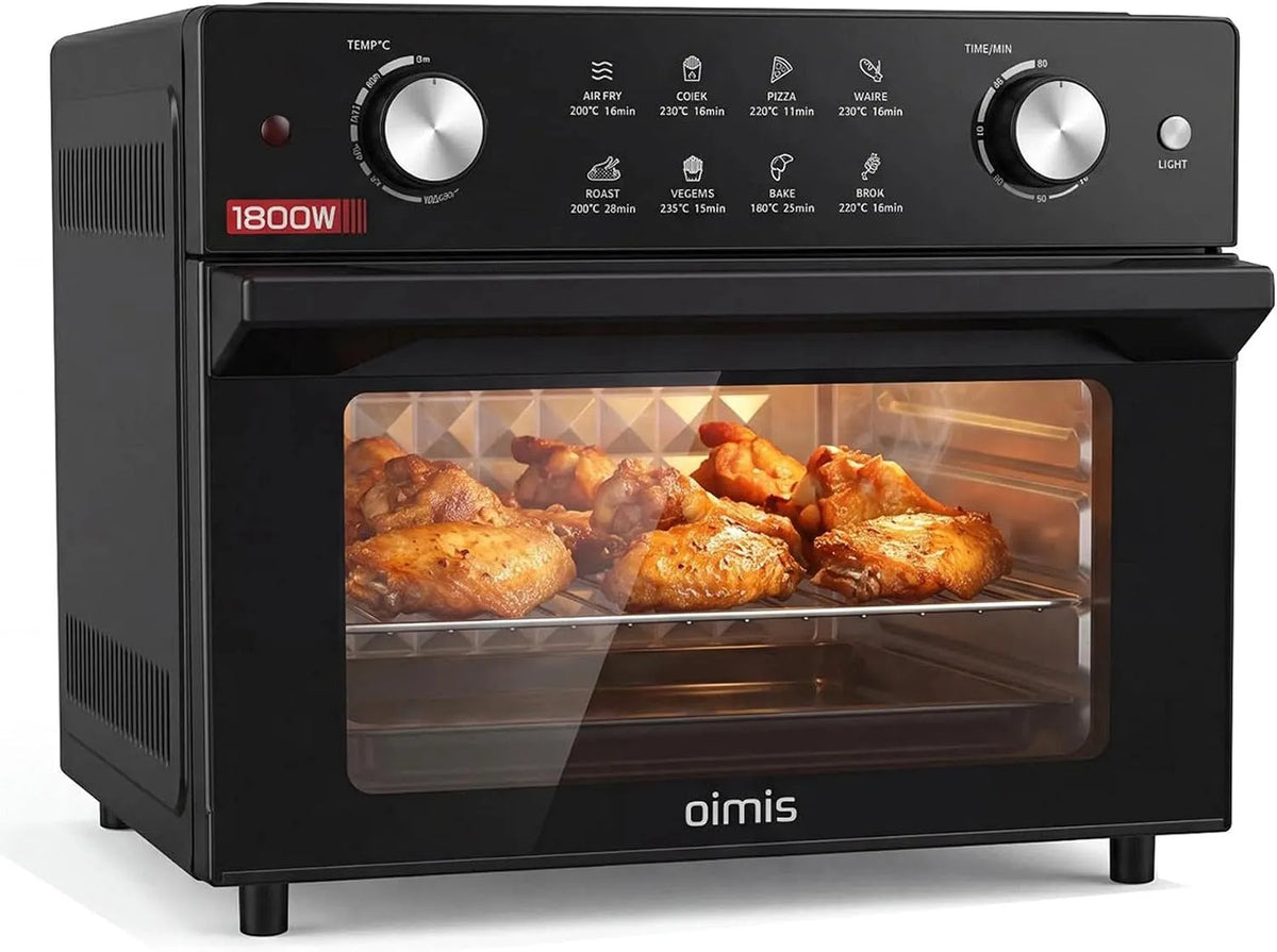 Airfryer met 30-230 °C, 30 l, 1800 W, 8-in-1, 8 modi en 4 accessoires