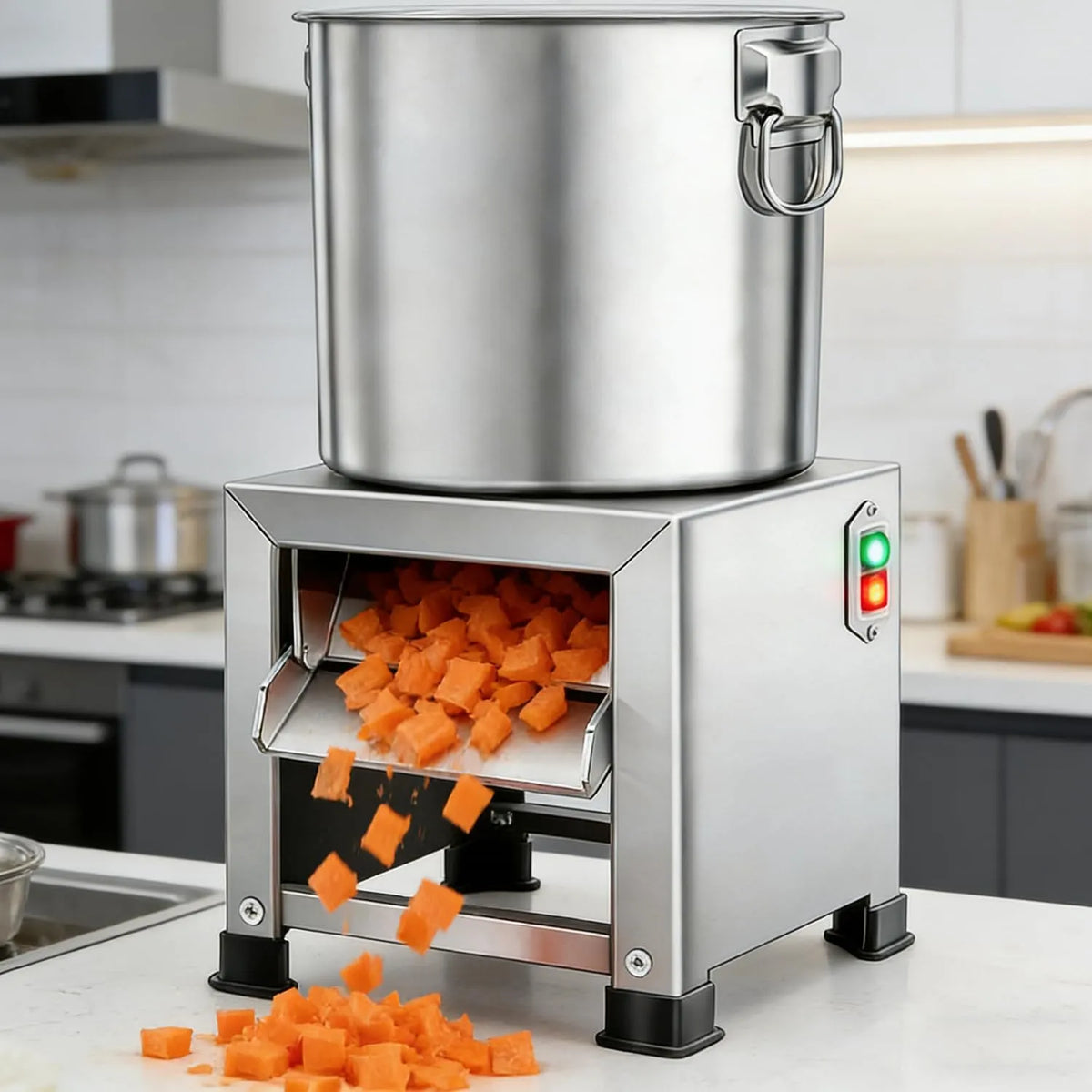 Keukenmachine met 1800 W, 30 x 30 x 60 cm, 24 uur, waterreservoir, RVS en zilver