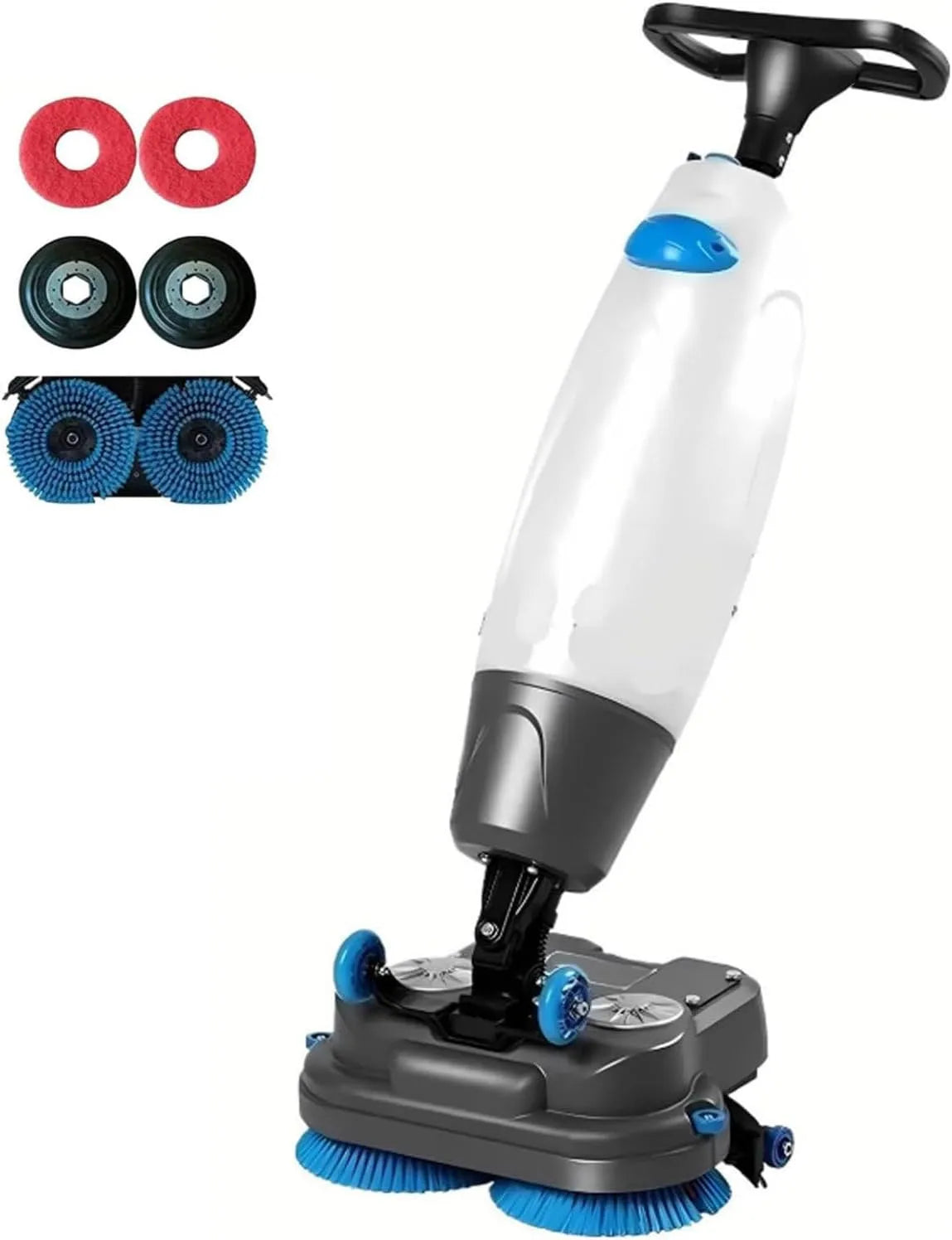 18 Inch, 18 Inch CommerciëLe Vloerschrobmachine, 360° Draaibare Kop, Reinigingscapaciteit 1200 M2/Uur wit, Handbediende