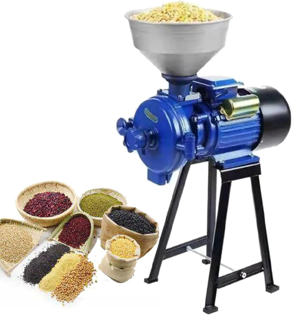 Molen, blauw-220V, Elektrische Graanmolen Molen, Maïsmolen Molen