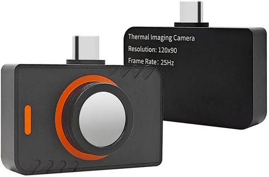Hz thermische camera met 25 Hz, 550 °C, USB en zwart, 120 x 90 IR-sensor
