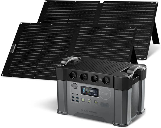 Draagbaar powerstation, S2000, 1451Wh, 2400 W, 4000 W, 2x 100 W