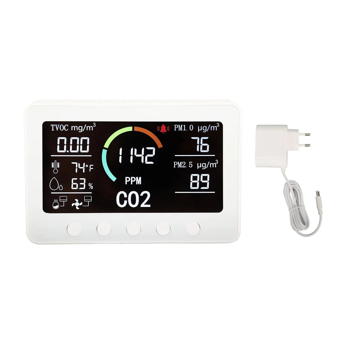 Luchtkwaliteitsmeter, 7-in-1, WIFI, 7-in-1