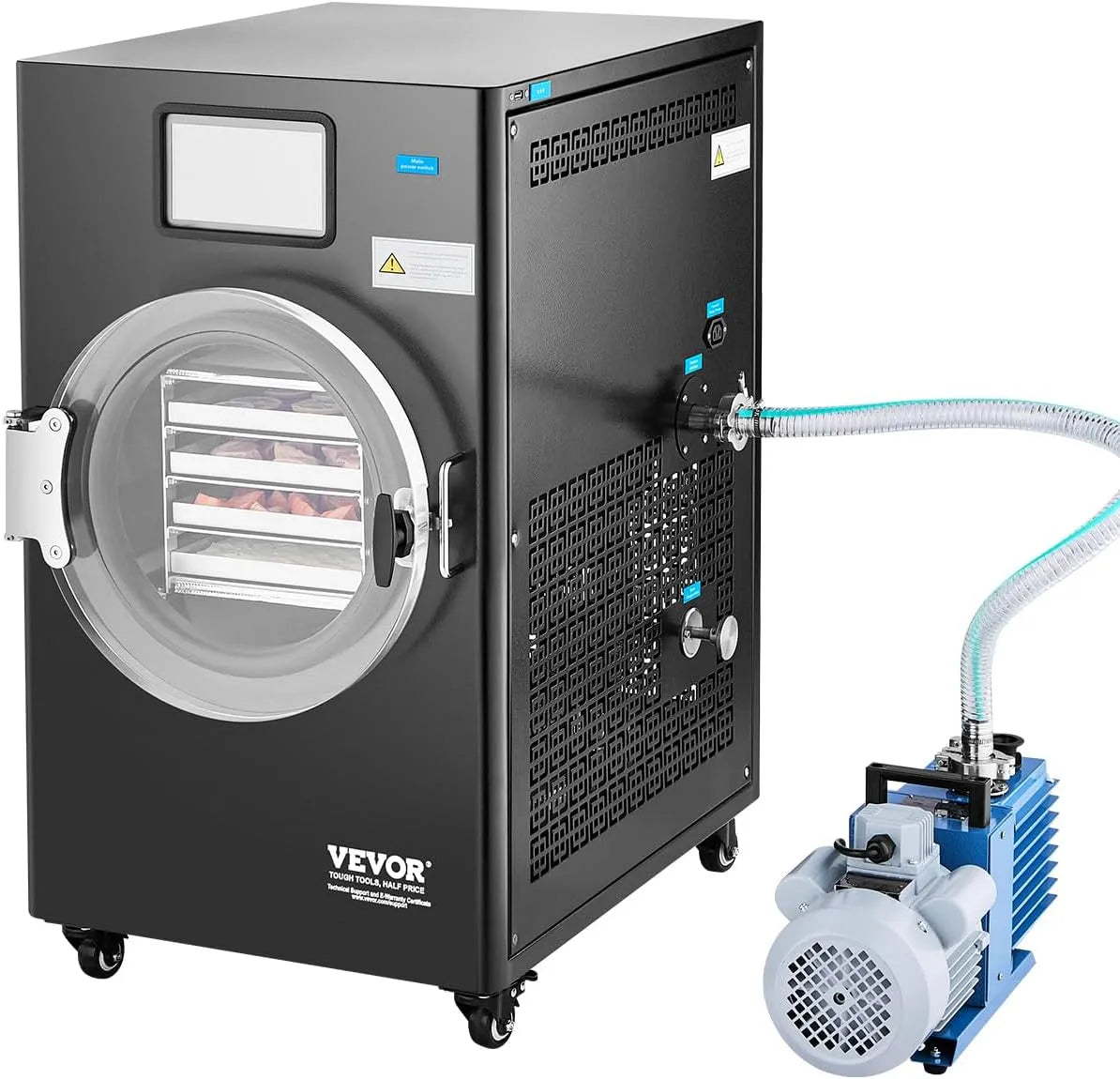 Pomp met 4-6 kg, timer, 35 °C, 60dB, regelbare thermostaat, geluidsarme werking, RVS en zwart