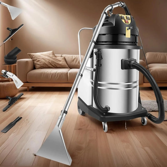 Machine met 20l, 30l, 40l, 3-IN-1, geluidsarme werking, RVS en voor tapijt, harde vloeren en dierenharen