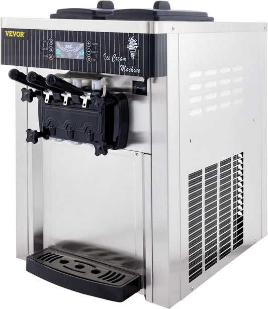 Machine, 2200 W, Sliver, 2200 W, 2200 W, per uur Soft Serve met LED-display Auto