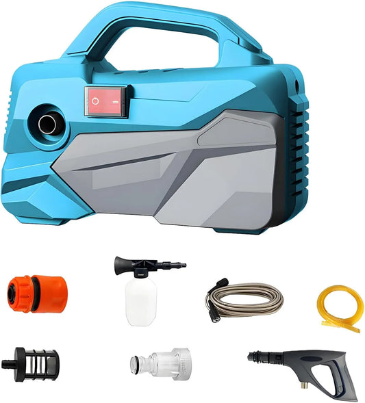 Hogedrukreiniger, Elektrische Hogedrukreiniger Van 1400 W, Voor Het Reinigen Van Auto's, Terrassen Longnozzle, Draagbare Hogedrukreiniger Met Hoog