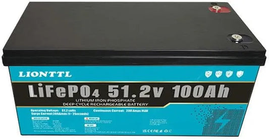 Duurzame batterijen, Duurzame batterijen LiFePO4, 51,6 V, 100 Ah, 48 V
