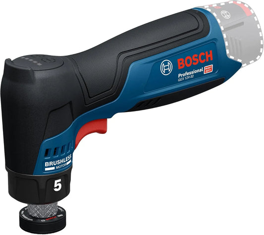 Bosch Professional, machine, 12V, zelfklevende schijf 32 mm, gemonteerde steunschijf, klithechting 32 mm