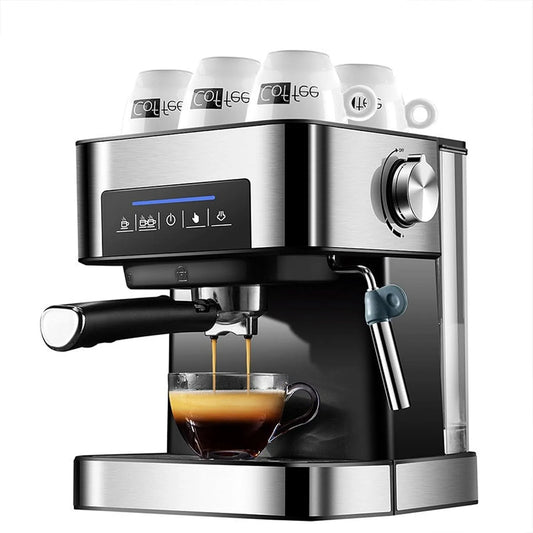 Espressomachine, volautomatische koffiemachine, dubbel mondstuk, kleurentouchscreen