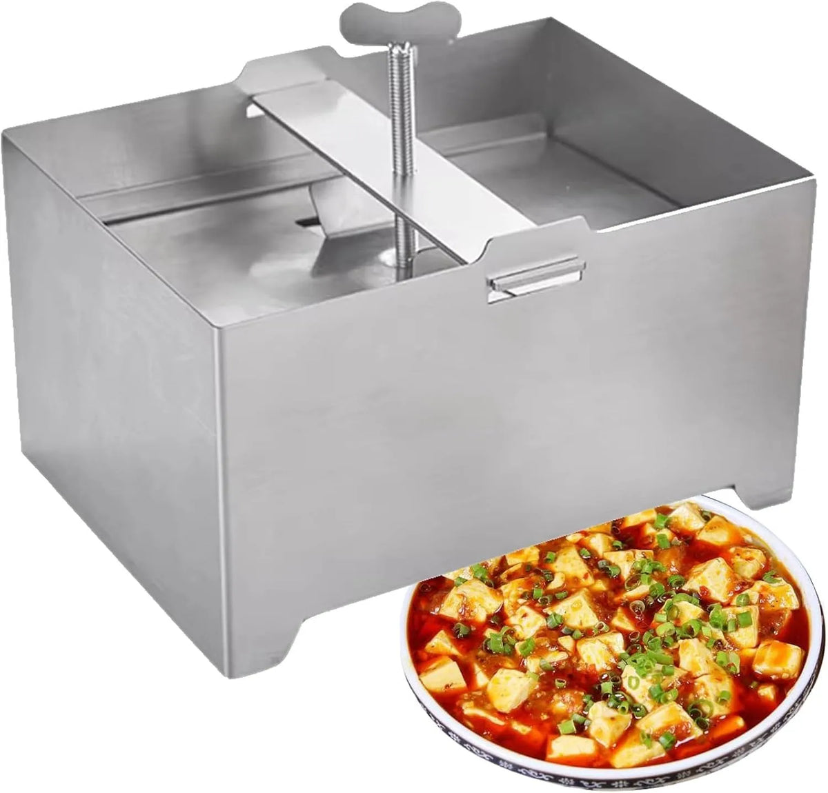Tofu Presser met 12 x 12 x 9CM, 16 x 12 x 9CM, 0.47KG, 0.1KG, 0.57KG, 2kg, 1.14KG en RVS