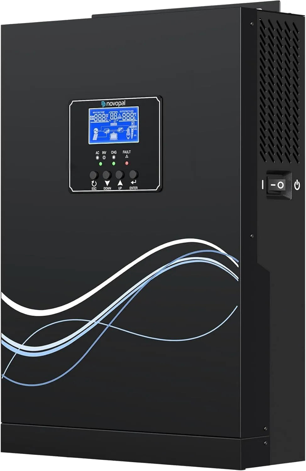 Spanningsomvormer, 24 V, 230 V, 80 A, 450 V, aanpasbaar aan loodzuur- of lithiumbatterijen, 2500 W