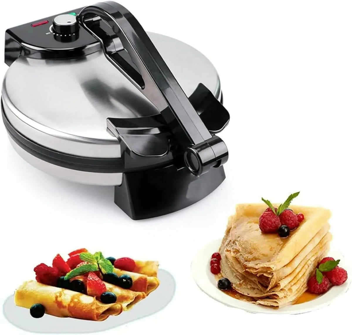 Dubbelzijdige Verwarming met 1800 W, 12 Inch en goud, 12 Inch Non-Stick Multipurpose Roti Maker Machine
