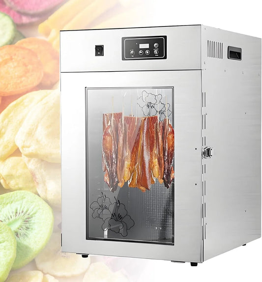 Droger met 800 W, 7.5kg, timer, 1000 W, 24 uur, 90 °C en RVS