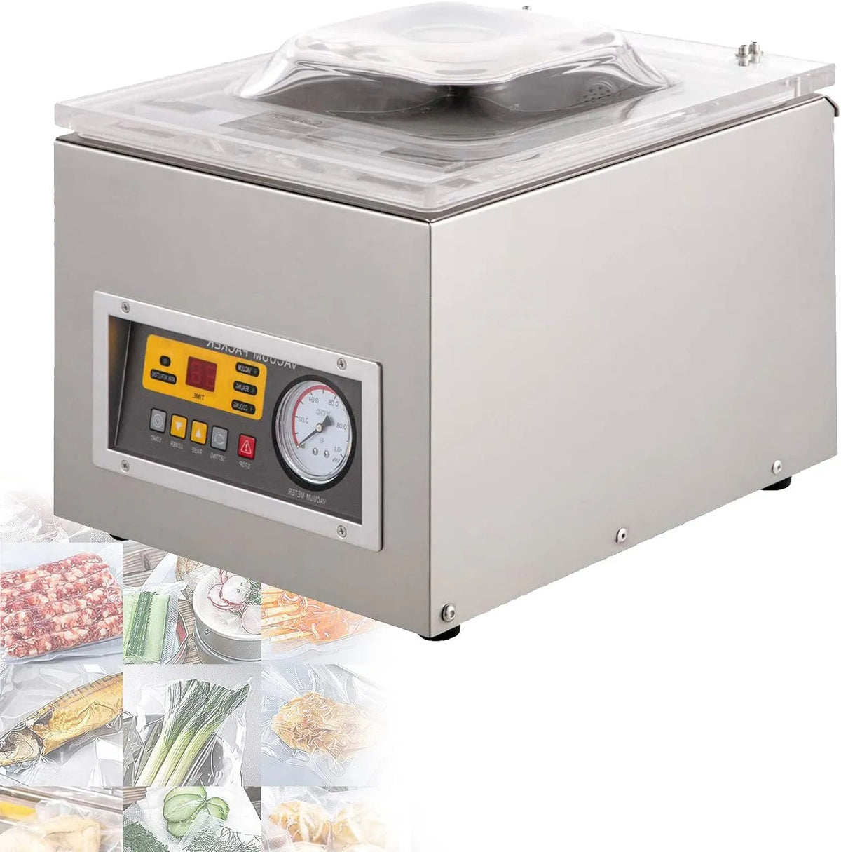 Vacuümsealer, 220V, Digitaal 120 W voor Voedsel Verpakking, Fruit, Augurken