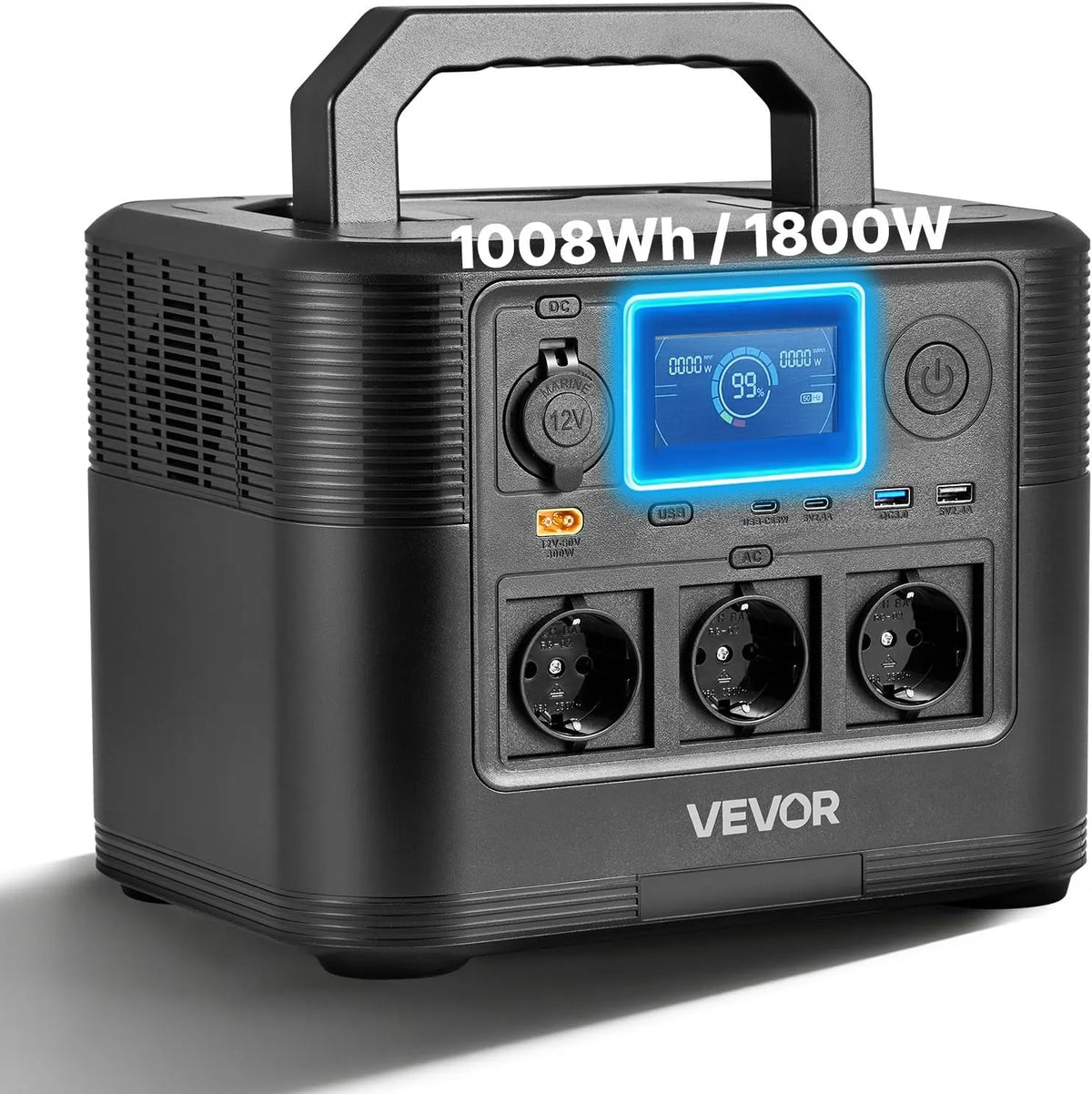 Draagbaar powerstation, 1800 W, 1008 WH, LiFePO4-batterij