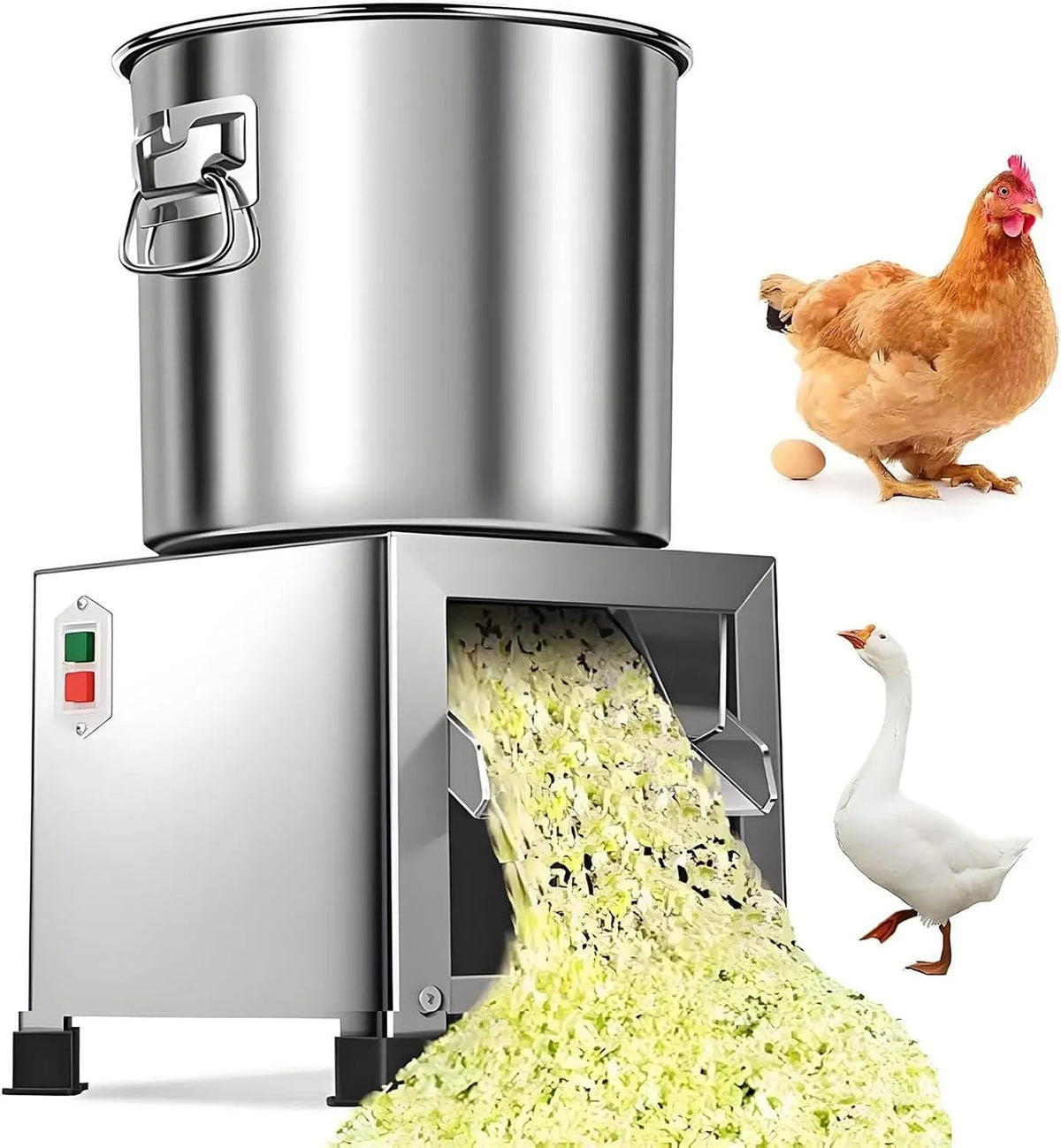 Machine, 3500 tpm snel snijden, ki 1200 W, hakselaar voor groenten, pinda's, 50-120 kg/u output, roestvrijstalen voerpelletmachine, granen, Kleine