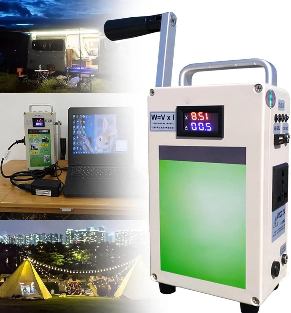 Lader, 110V, USB, Noodhandgenerator, 150 W Outdoor Reizen Camping