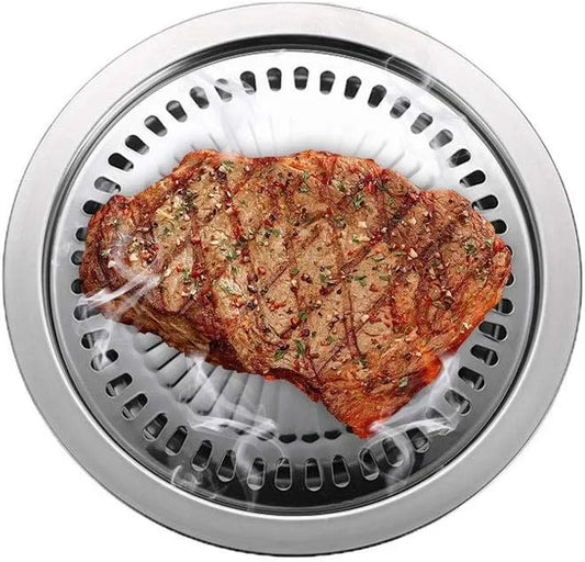Barbecue met RVS, mobiele uitvoering en voor buitengebruik, Rookloze