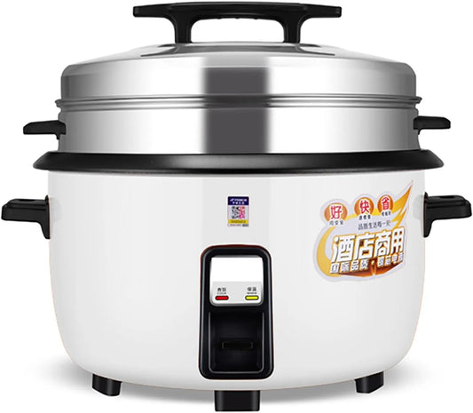 Commerciële rijstkoker met stoompan, voor hotel, 45 liter, 8-60 personen, USA/EU gebruikt 23 liter