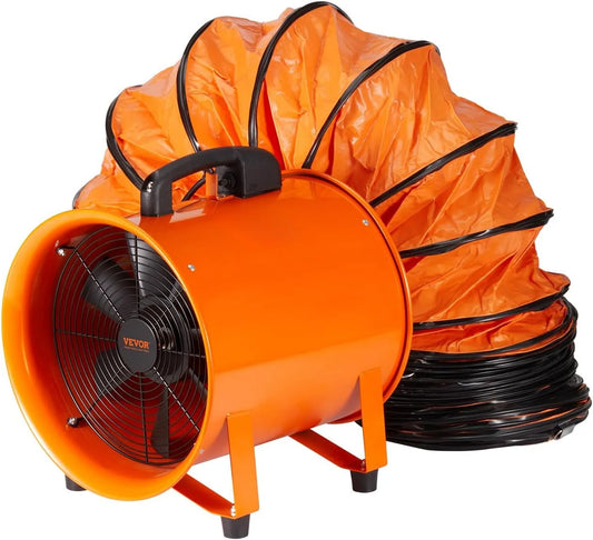 Afzuigventilator, 10 inch, 380 W, industriële ventilator voor ventileren werkplaatsen, besloten ruimte
