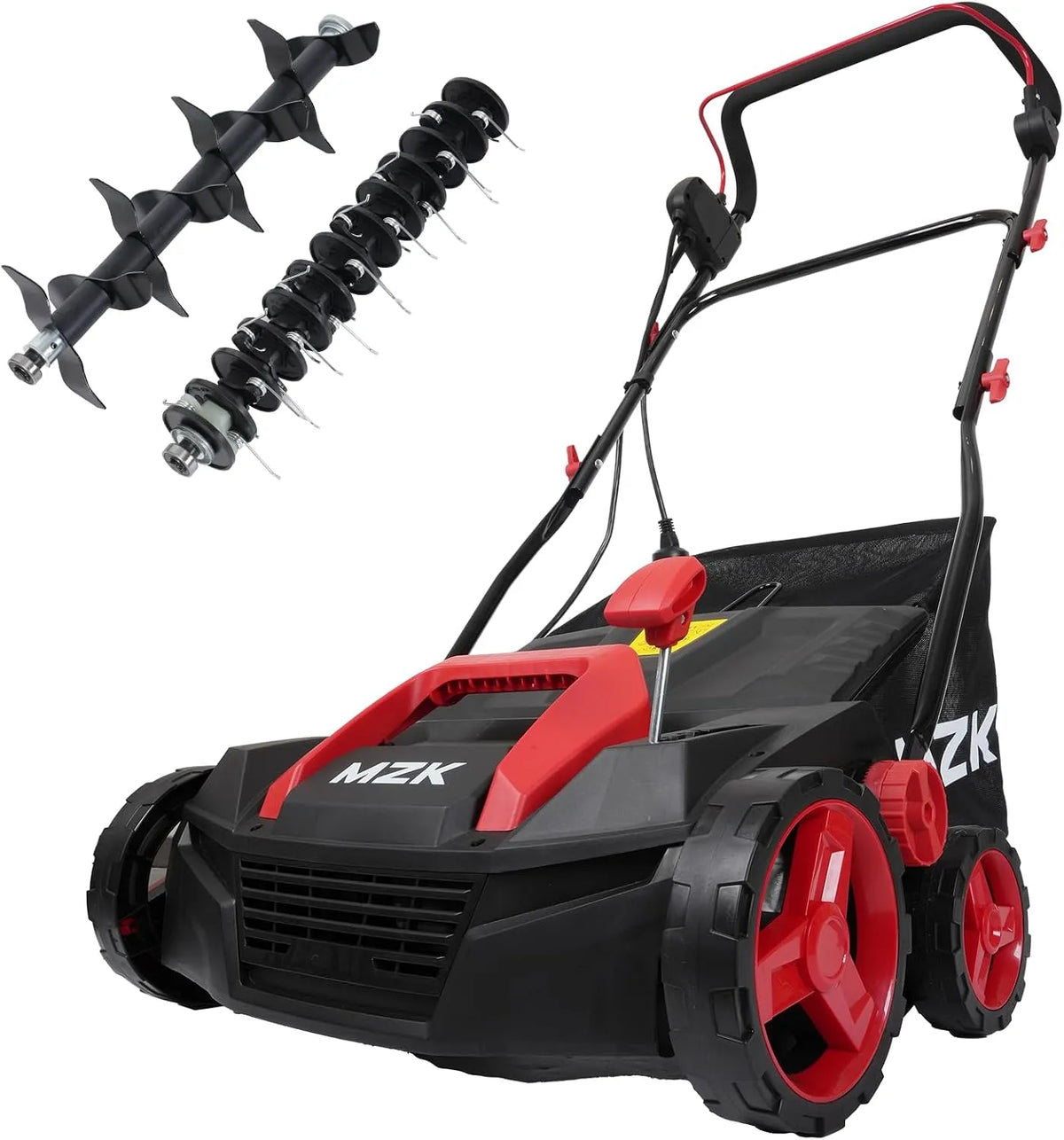 Verticuteermachine, 2-in-1, houd gazon gezondheid, 5-posities hoogteverstelling