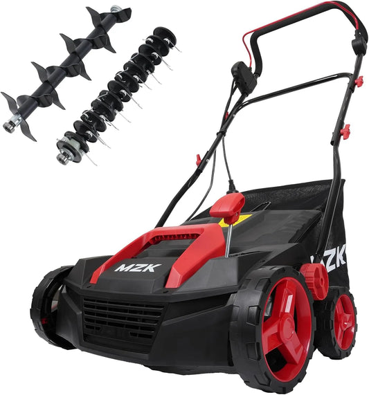 Verticuteermachine, 2-in-1, houd gazon gezondheid, 5-posities hoogteverstelling