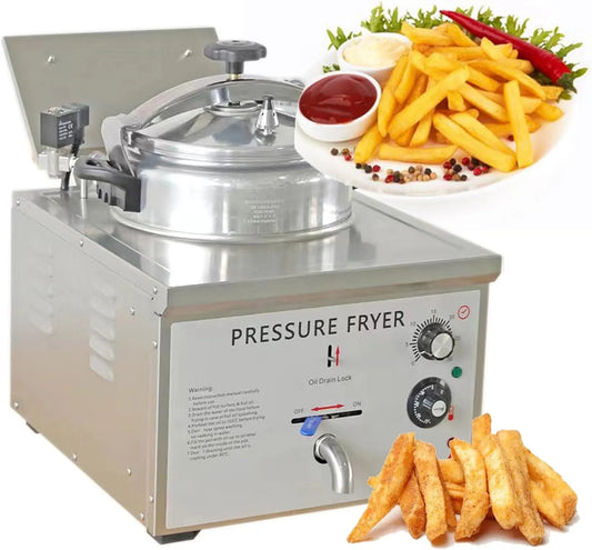 16L, voor op het aanrecht - 16L roestvrijstalen commerciële airfryer voor kip en, 16L roestvrijstalen commerciële airfryer voor kip en vis