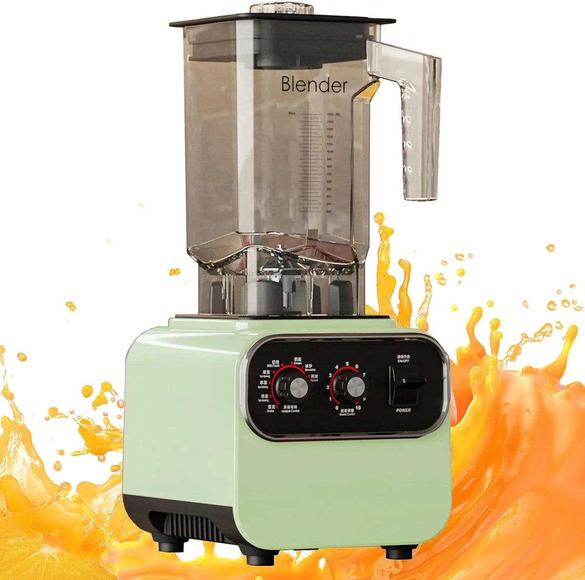 Blender, Professionele commerciële, BPA-vrije kan van 2 liter, formaat : 110V, snelle blenders voor shakes en smoothies, variabele snelheid