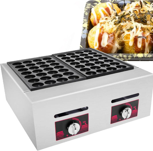 Takoyaki Machine met 20 x 33 cm, 46 x 43.5 x 18 cm en RVS, Fish Ball Maker