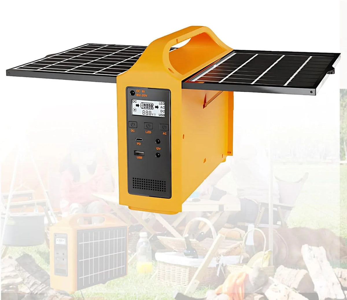 Draagbaar Energiestation Met Zonnepanelen Lifepo4-Batterij met 76,8 Wh en 30 Db
