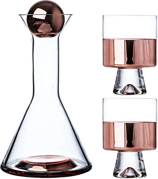 Drinkdispenser, Waterkannen koude luxe ketel, water fles rode wijn glas karaf set