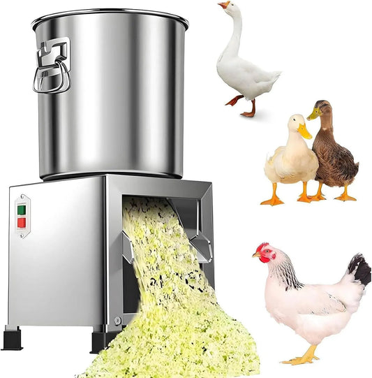 Keukenmachine met 1800 W, waterreservoir en RVS, Elektrische commerciële groentehakker met 4 messen