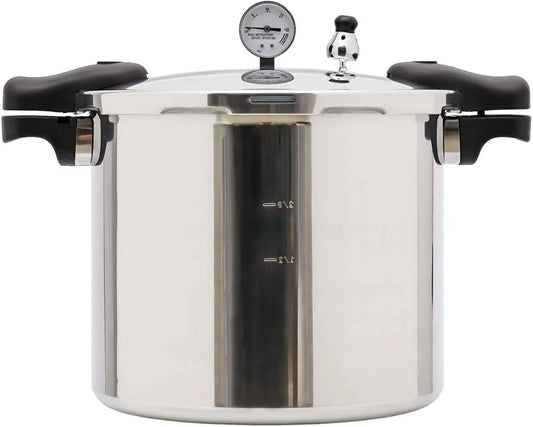 Snelkookpan met 22L, 32 x 28,0 cm, 90 Kpa, aluminium, hogedrukstoom en zilver