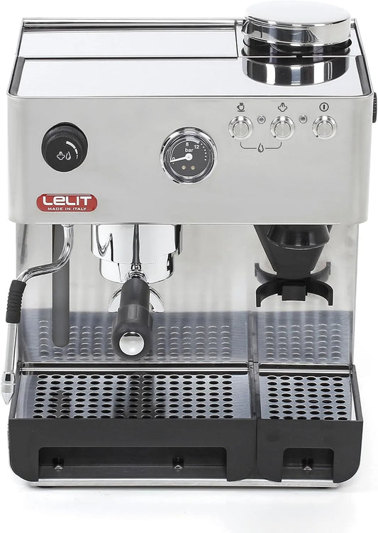 Espressomachine, PL042EMI-2G80, 2,7 liter, Gepolijst RVS, Met Melkopschuimer & Ingebouwde Molen