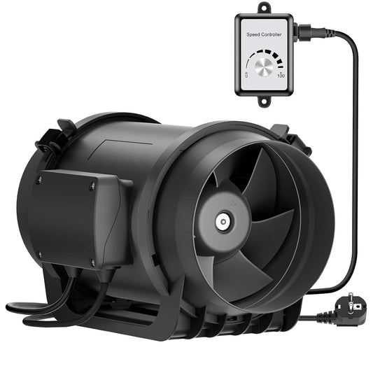 Ventilator met 150mm, 798m3/h, 50.000 uur, 0-10 V en gerichte luchtcirculatie