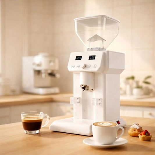 Espressomachine met 50 mm, 550 g, timer, 58 mm en antistatische borstel