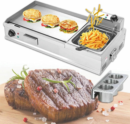 Barbecue met 50-300 °C, 2200 W, 2500 W, 3000 W, regelbare thermostaat en RVS