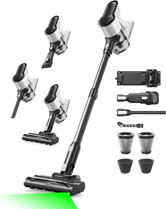 Stofzuiger F02 met 550 W, 50 kPa, 50 minuten, 20 minuten, draadloze werking en voor tapijt, harde vloeren en dierenharen