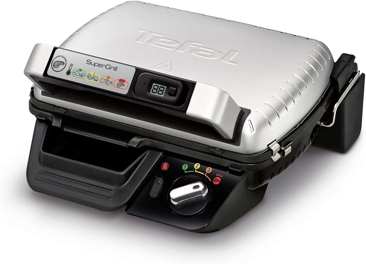 Tefal SuperGrill 2000 Watt elektrische grill aluminium 320 x 240 mm met 320 x 240 mm en aluminium