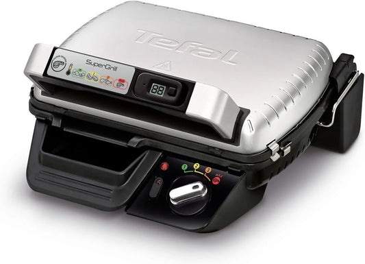 Tefal SuperGrill 2000 Watt elektrische grill aluminium 320 x 240 mm met 320 x 240 mm en aluminium